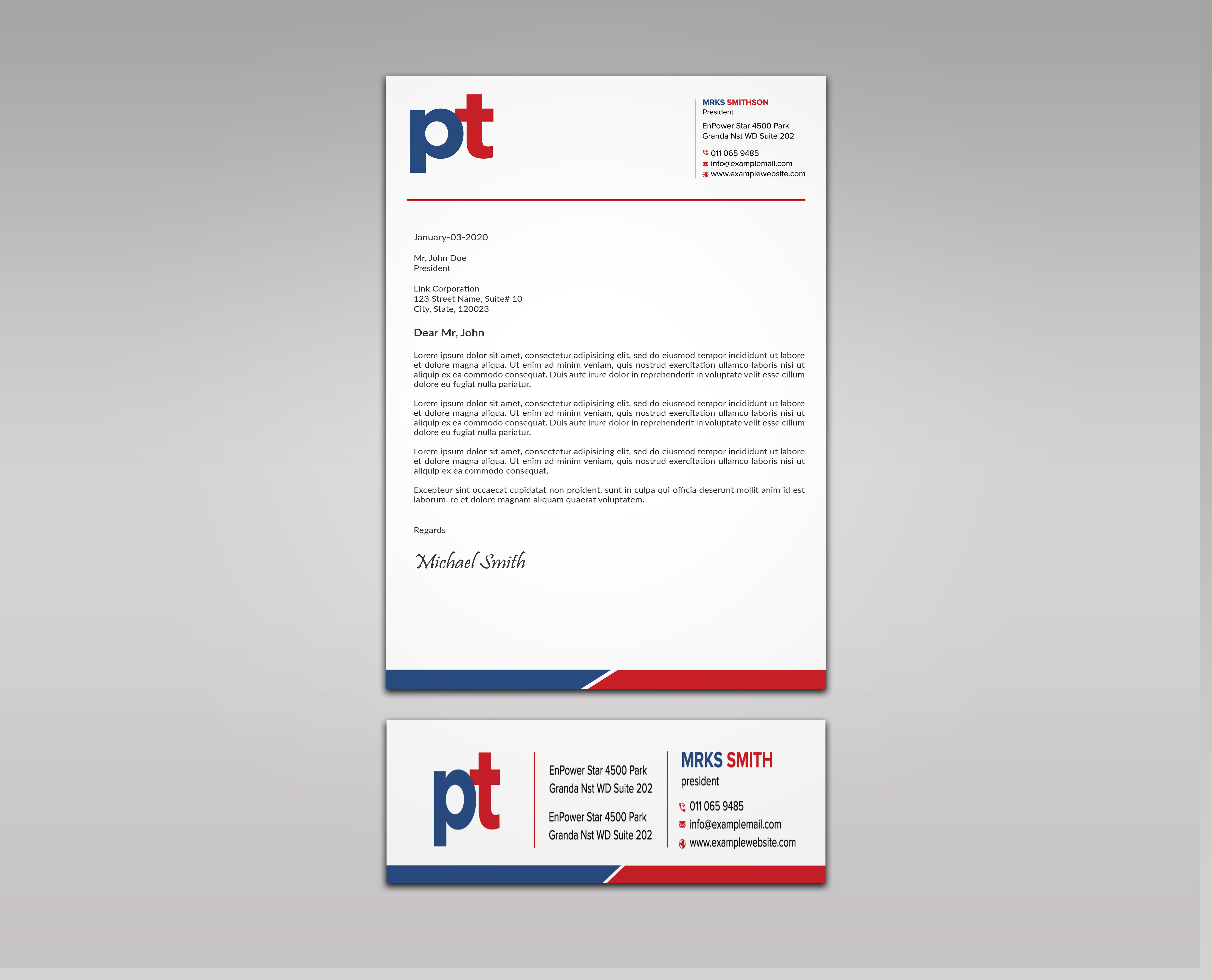 Letterhead Design by sadikul islam for PT CORPORATION INC | Design #28811321