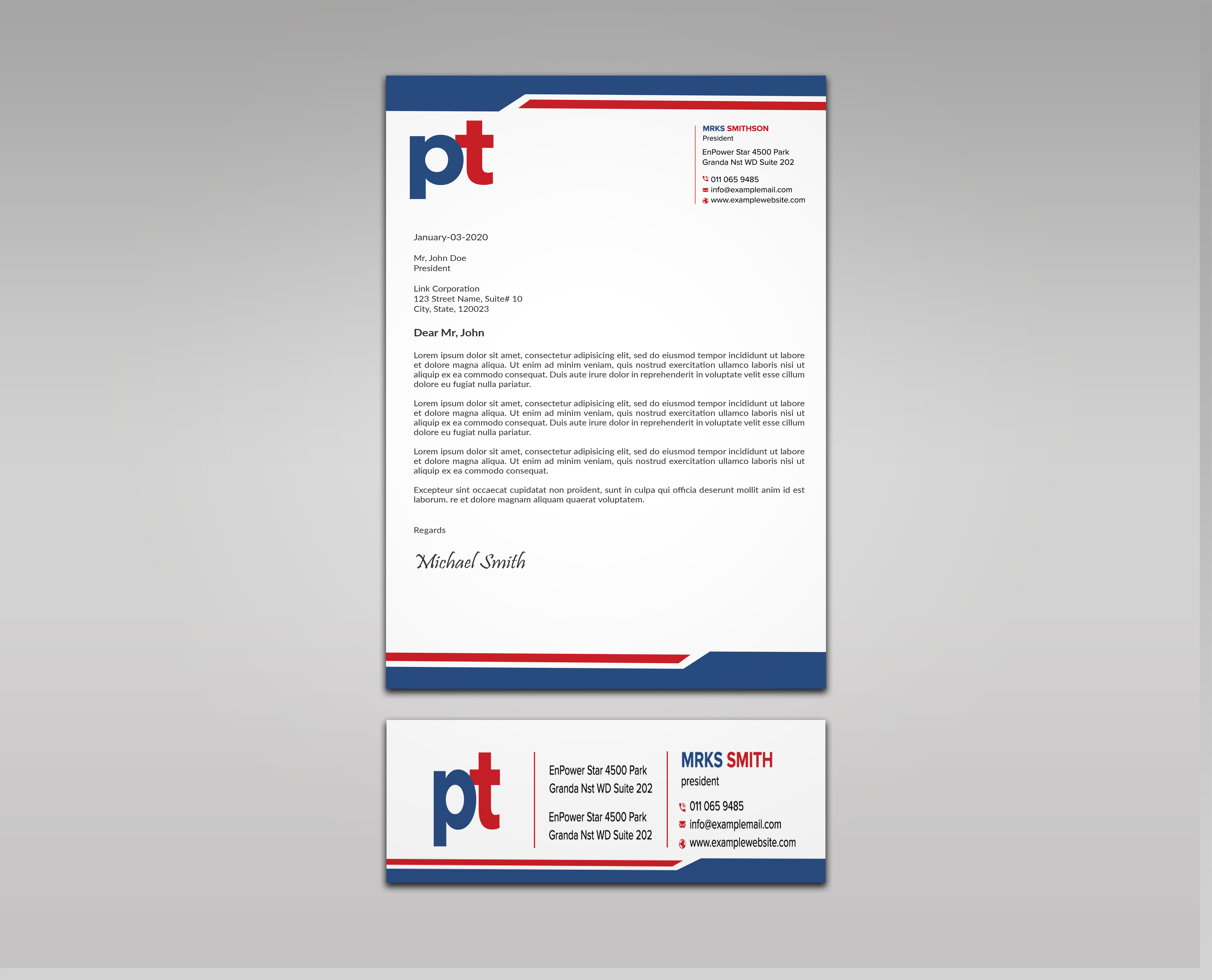 Letterhead Design by sadikul islam for PT CORPORATION INC | Design #28811328