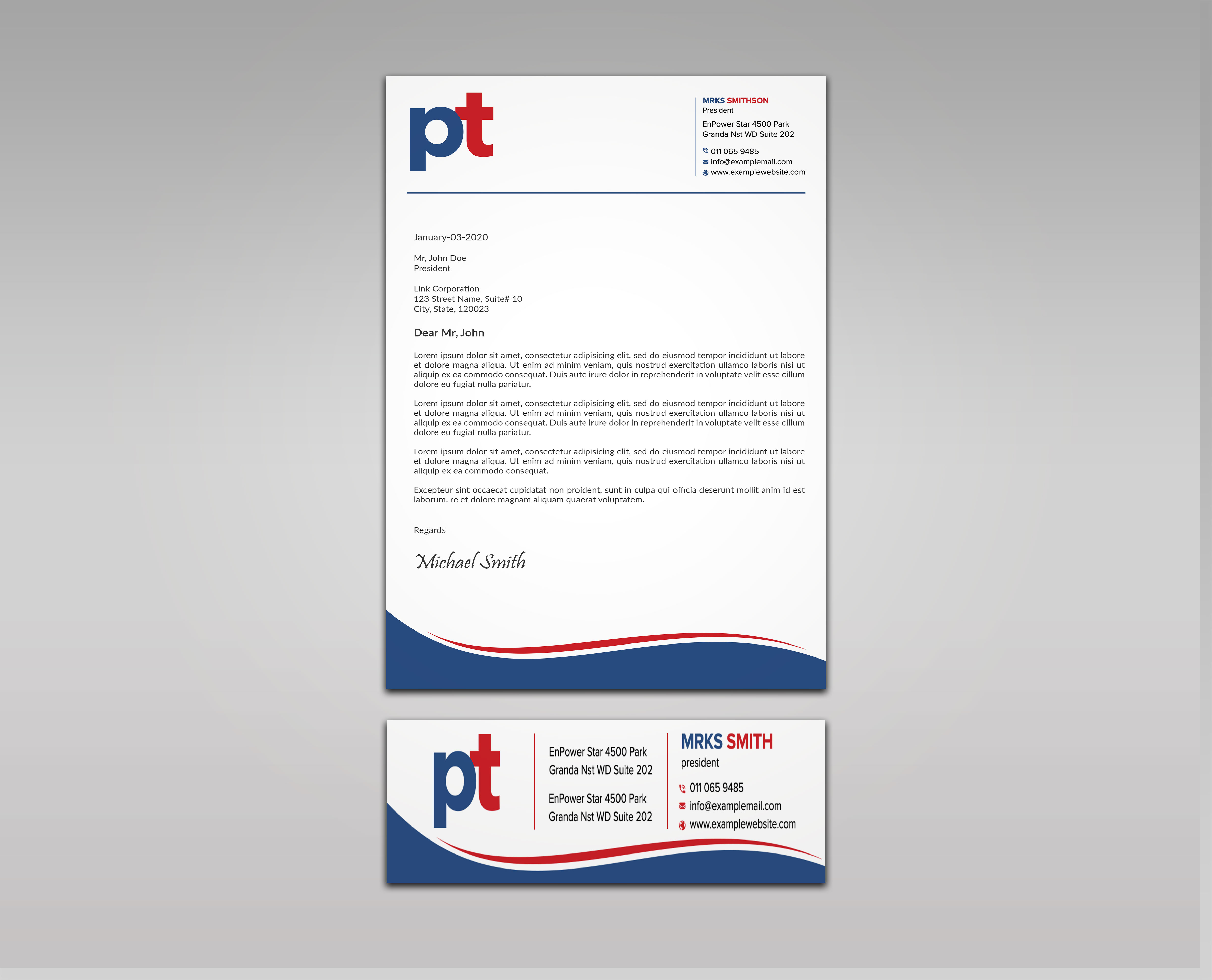Letterhead Design by sadikul islam for PT CORPORATION INC | Design #28811333