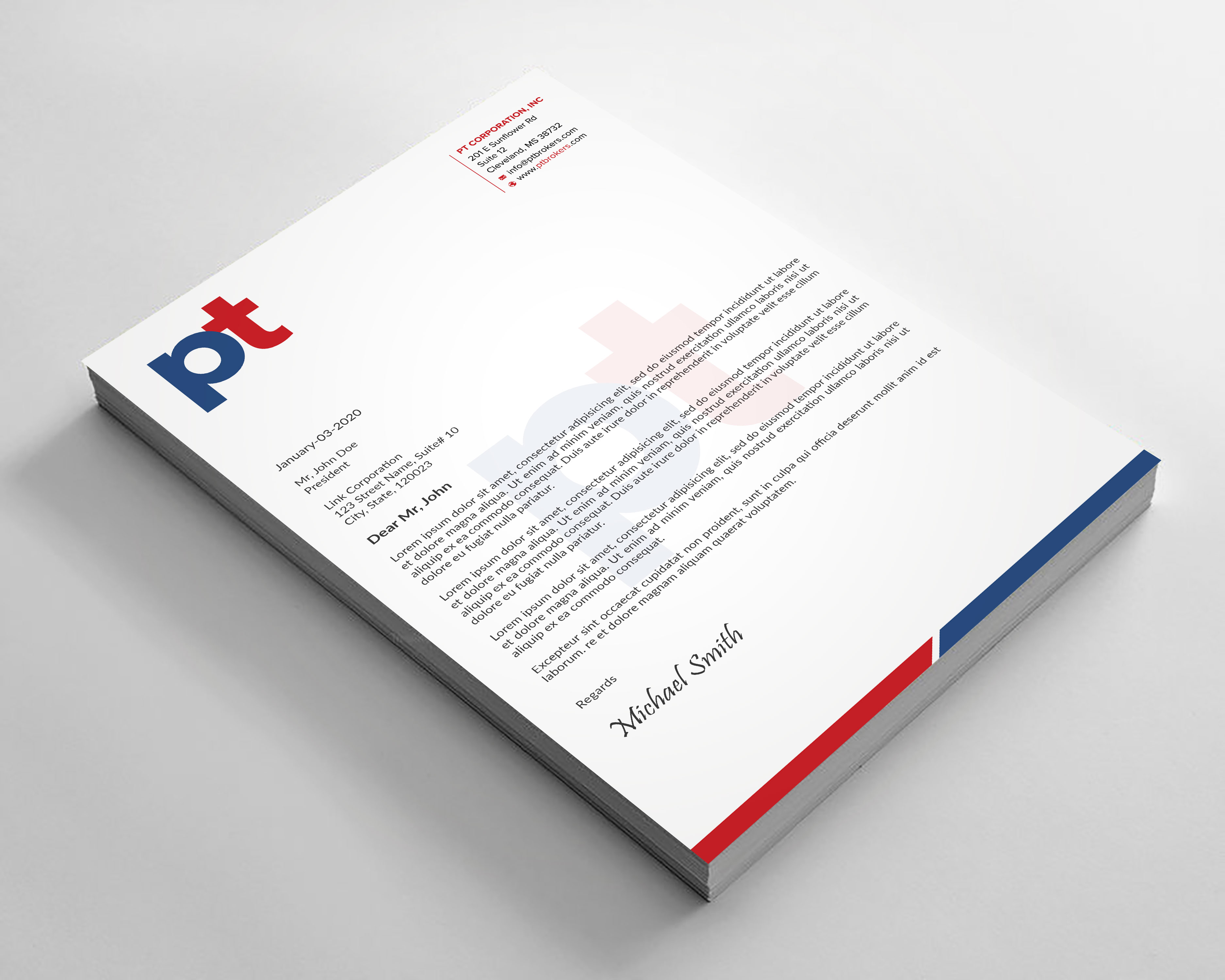 Diseño de Membrete por sadikul islam para PT CORPORATION INC | Diseño #28814335