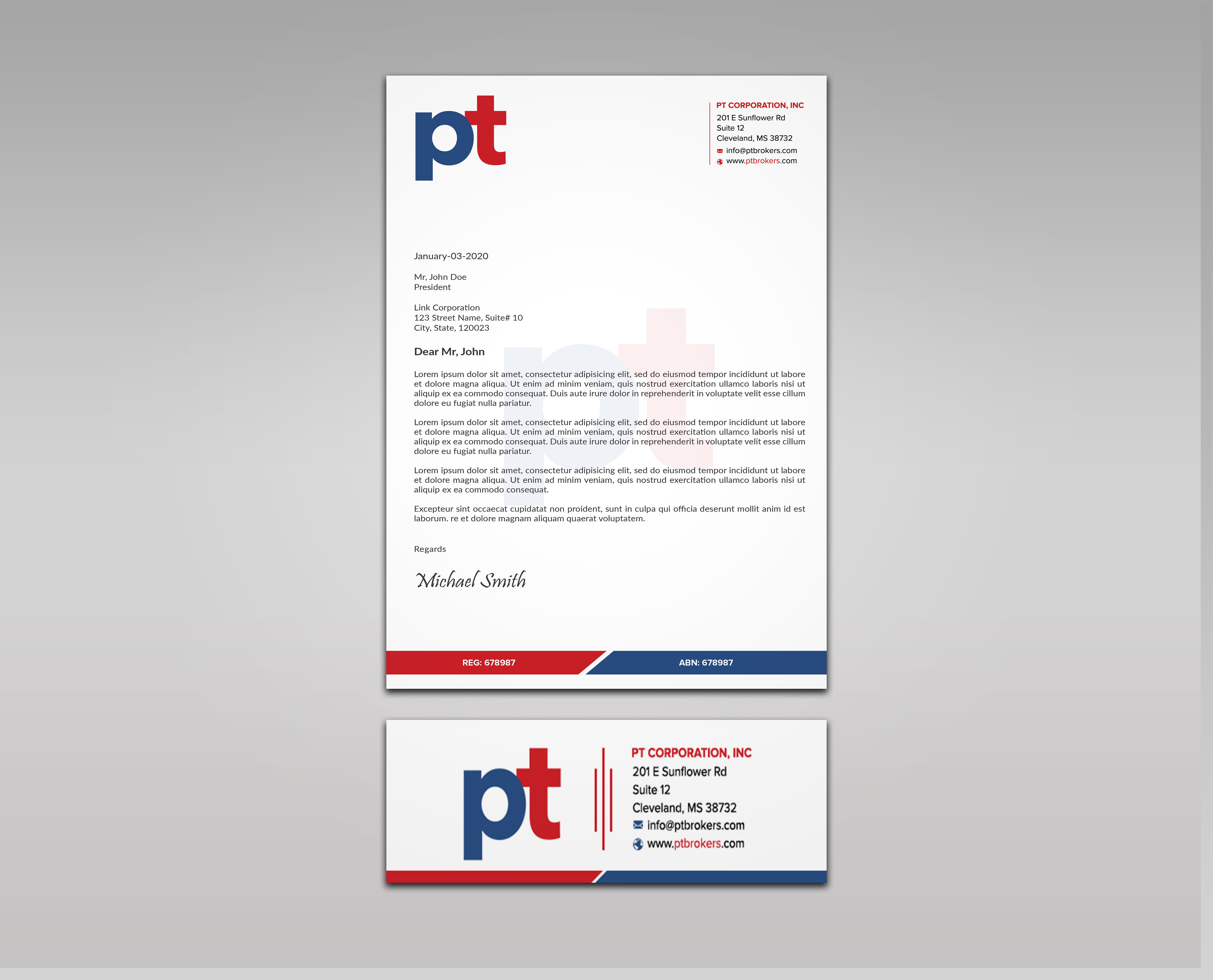 Design En-Tête par sadikul islam pour PT CORPORATION INC | Design #28814761