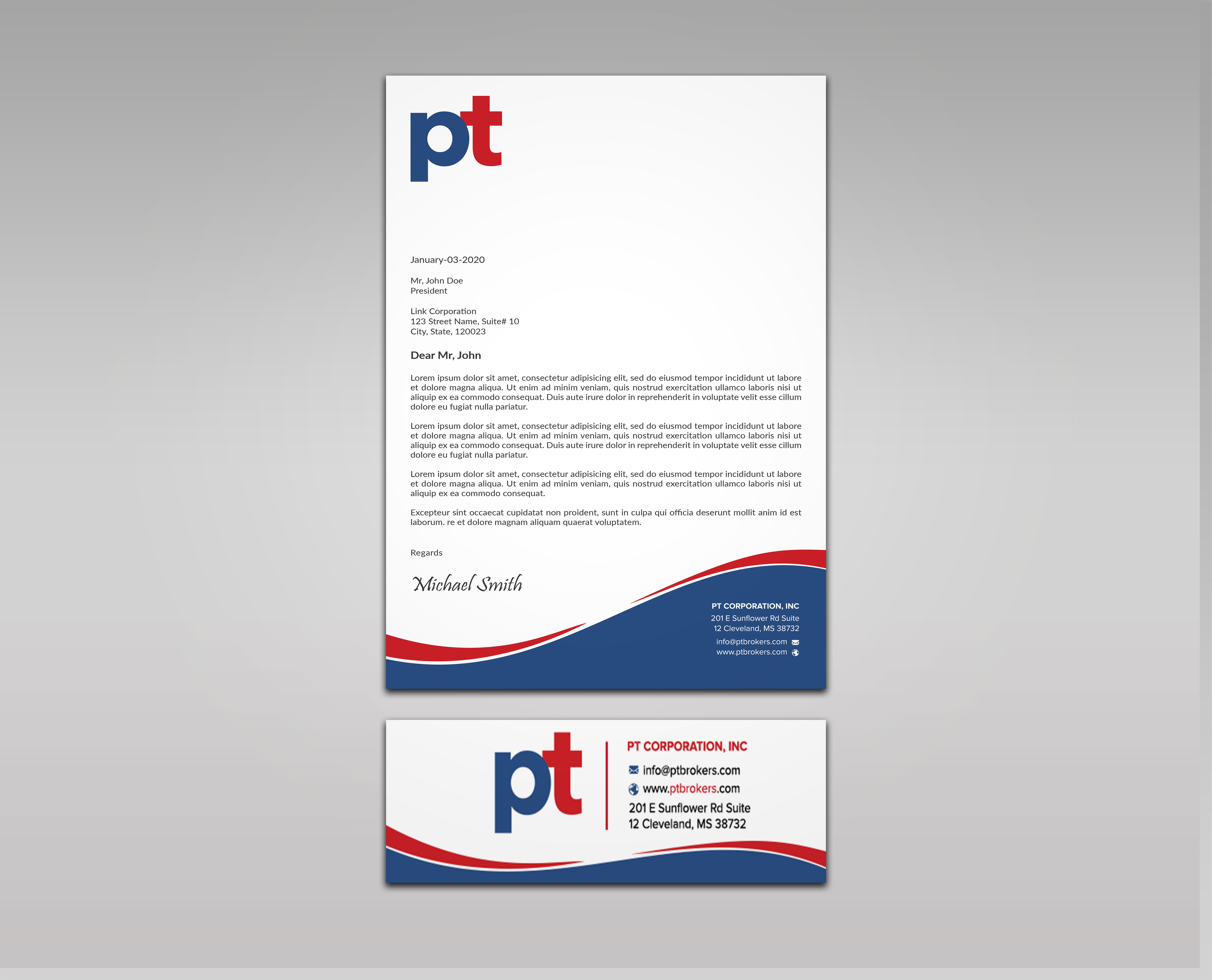 Letterhead Design by sadikul islam for PT CORPORATION INC | Design #28816293