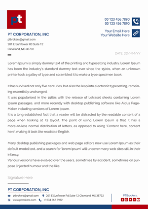 Diseño de Membrete por HMZDGN para PT CORPORATION INC | Diseño: #28810835