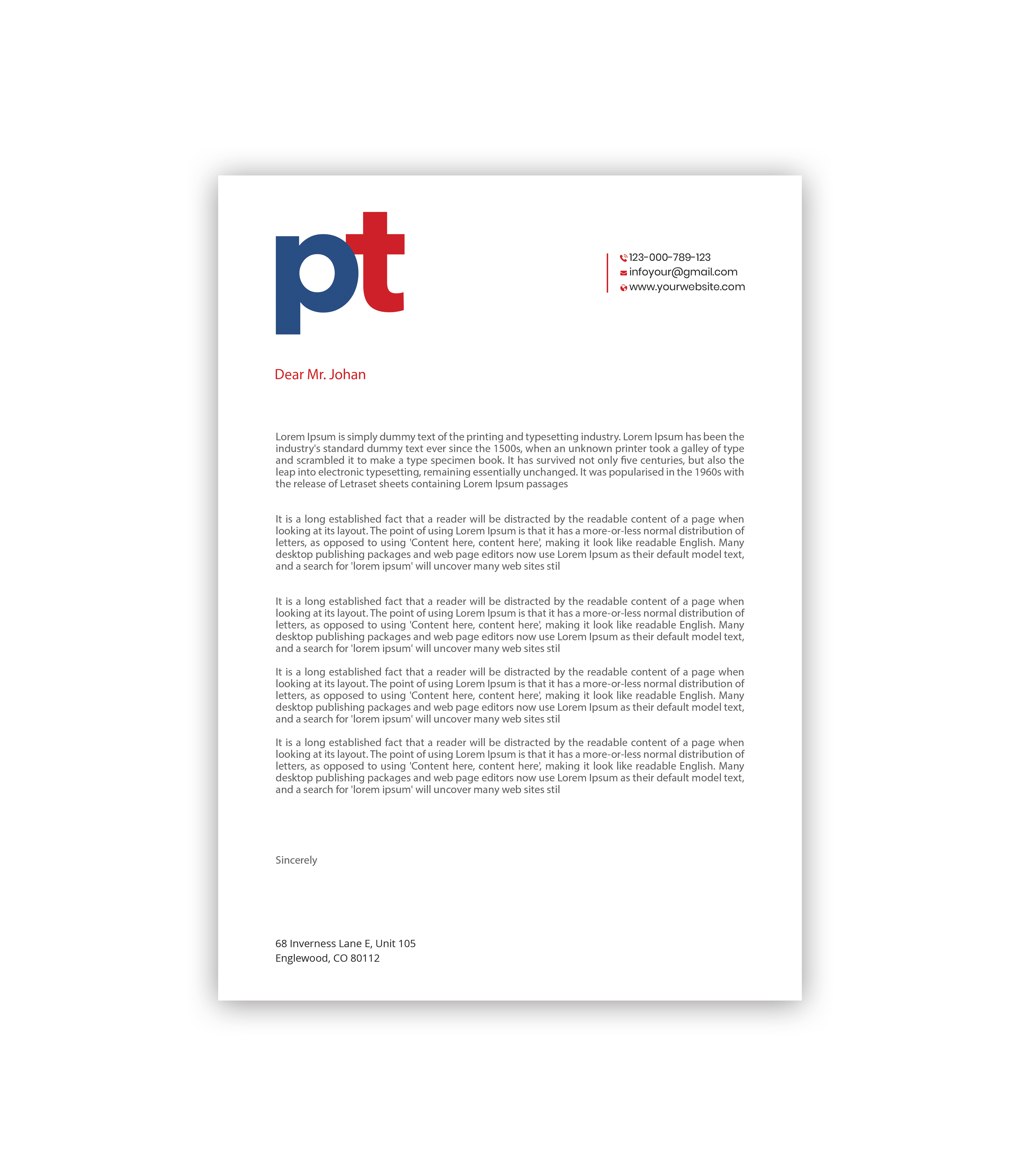 Letterhead Design by Expert Mehedi for PT CORPORATION INC | Design: #28817960