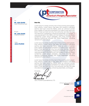 Letterhead Design by Ariannecreates for PT CORPORATION INC | Design #28850026