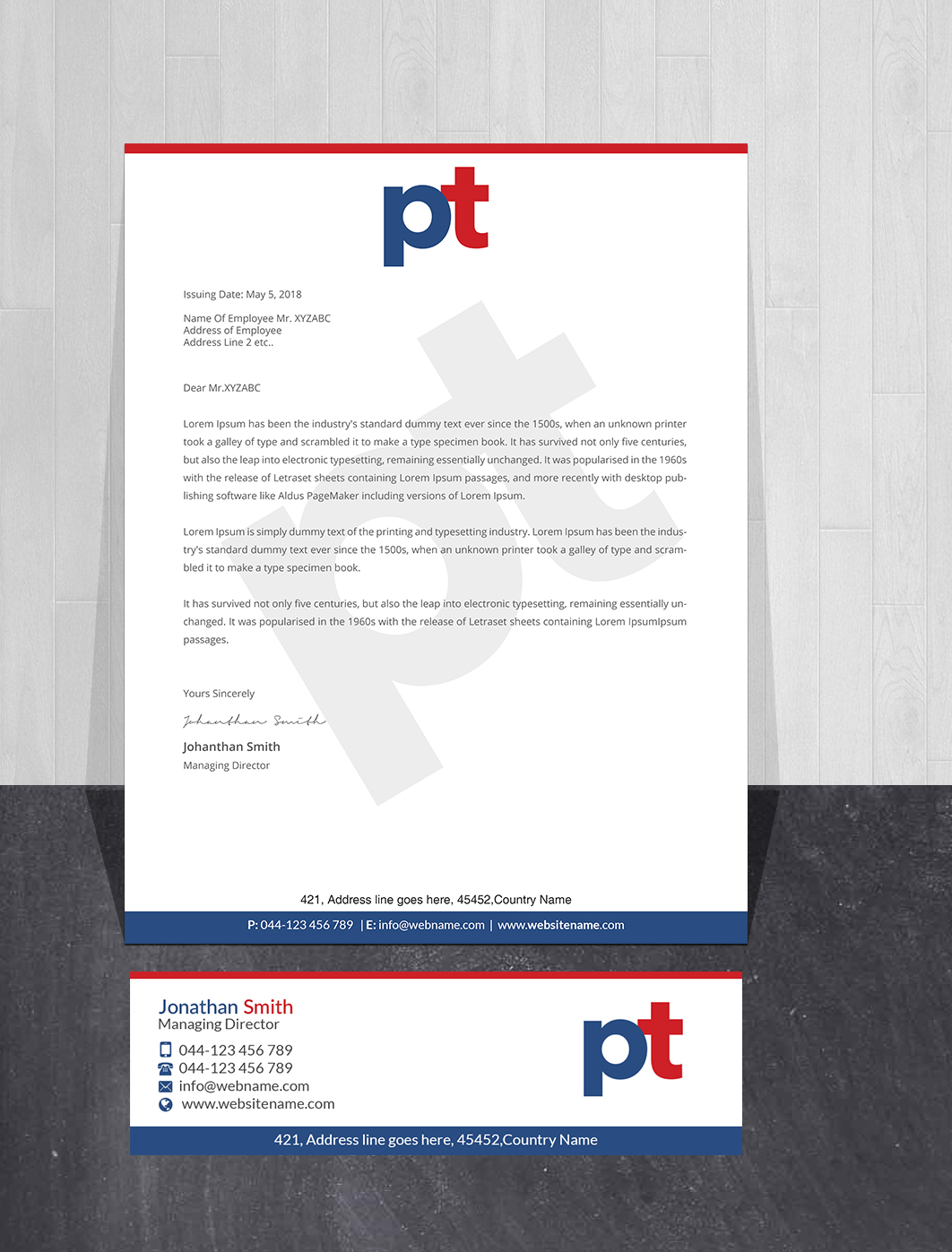 Letterhead Design by Creations Box 2015 for PT CORPORATION INC | Design #28830748