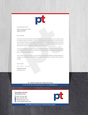 Letterhead Design by Creations Box 2015 for PT CORPORATION INC | Design: #28830748
