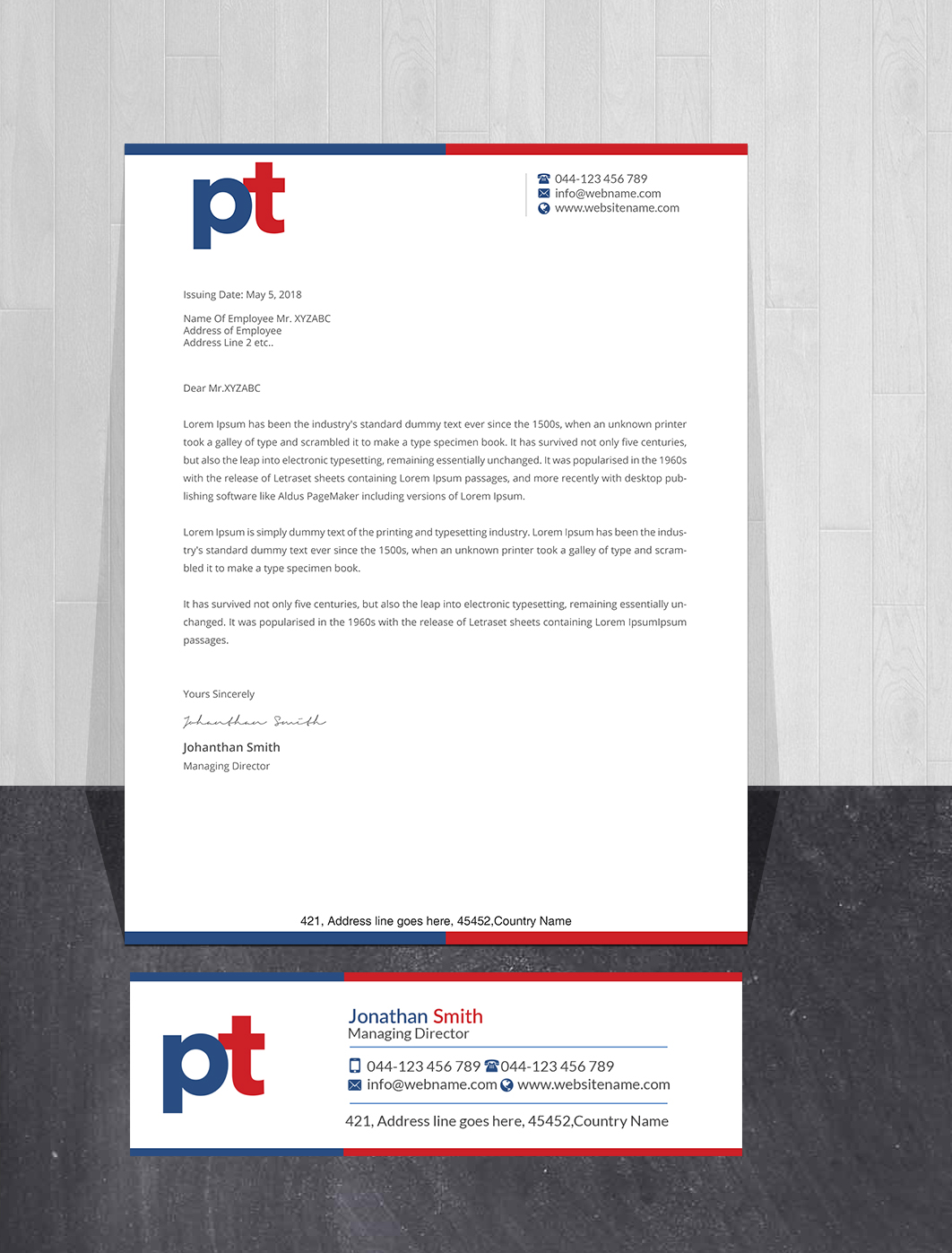 Letterhead Design by Creations Box 2015 for PT CORPORATION INC | Design #28830751