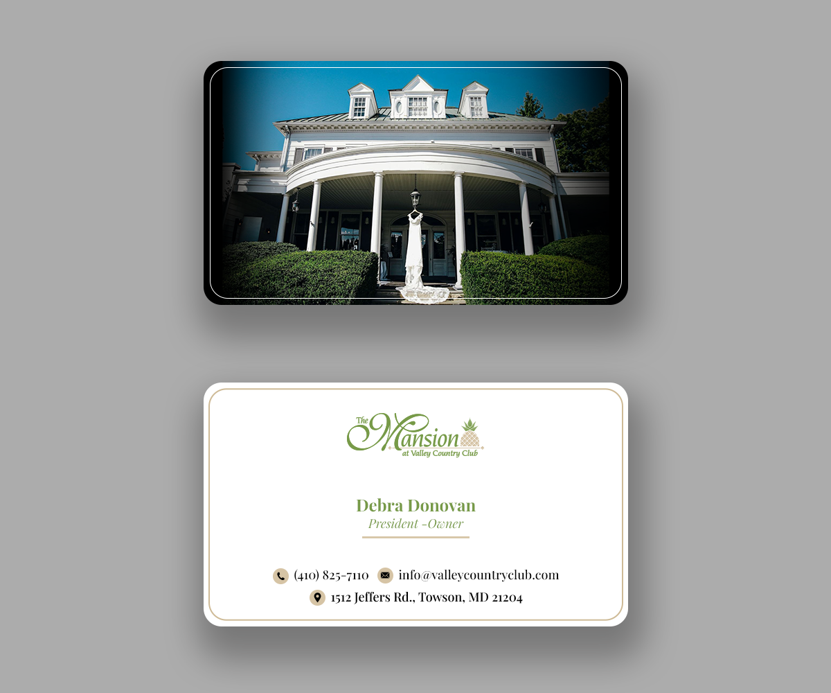 Business Card Design by Andrés Sebastián for Valley Country Club | Design #28804427