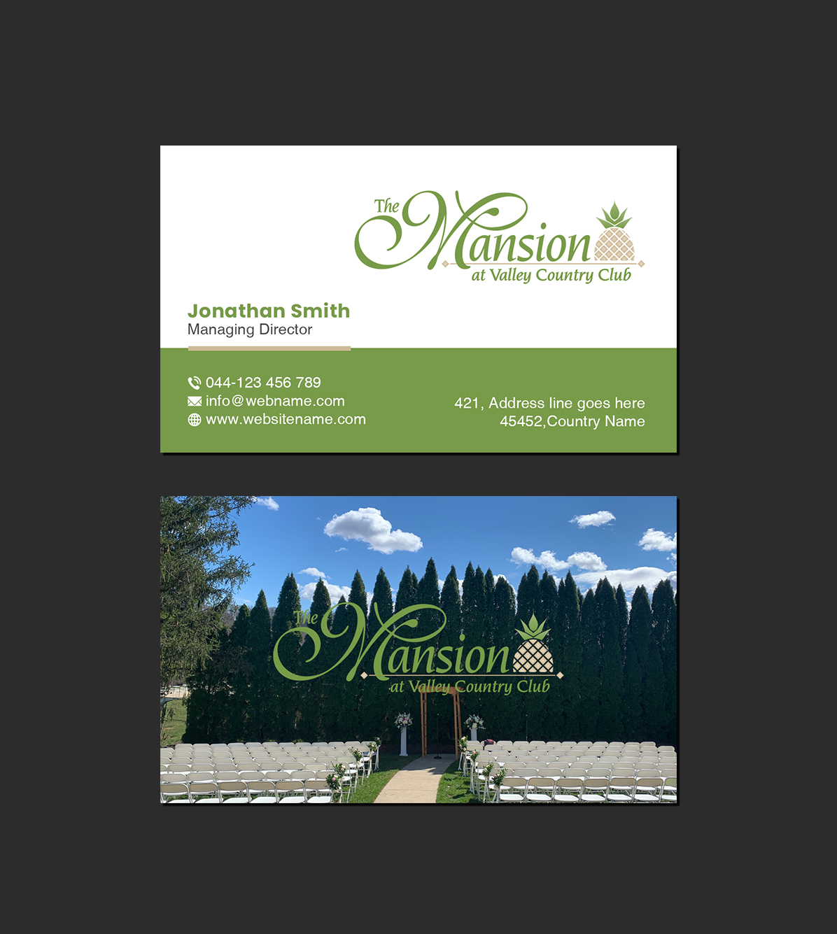 Business Card Design by Creations Box 2015 for Valley Country Club | Design #28809319