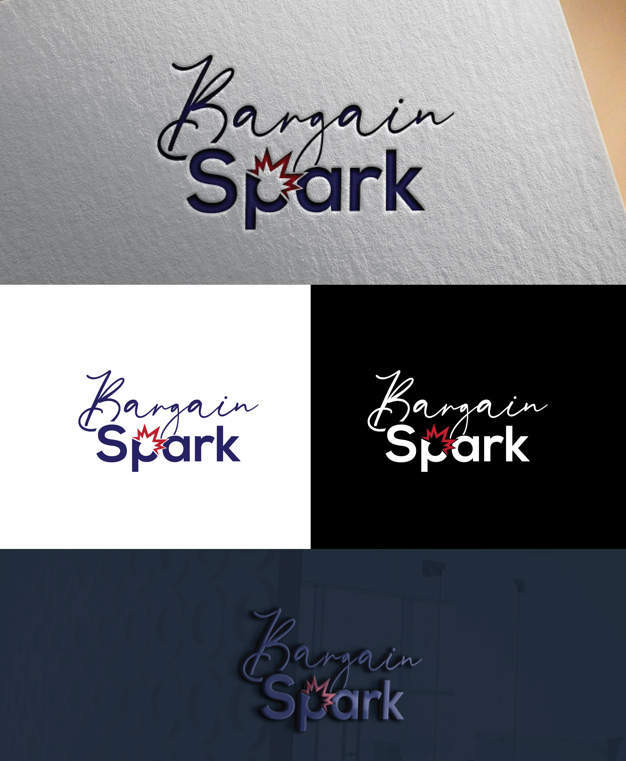 Logo Design by RRR Design for Bargain Spark LLC | Design #28800849