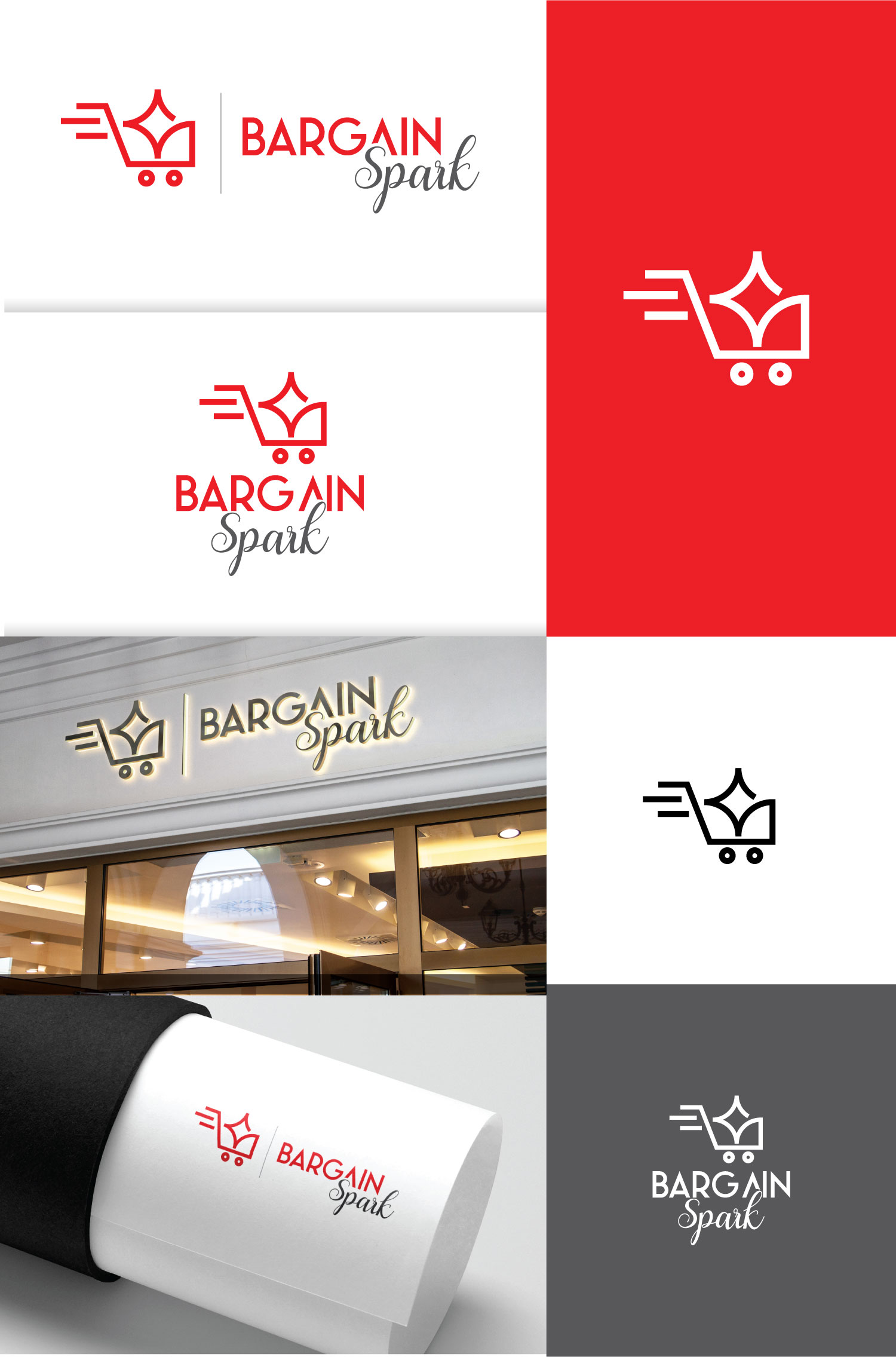Logo Design by Maxo-Biz for Bargain Spark LLC | Design #28802347