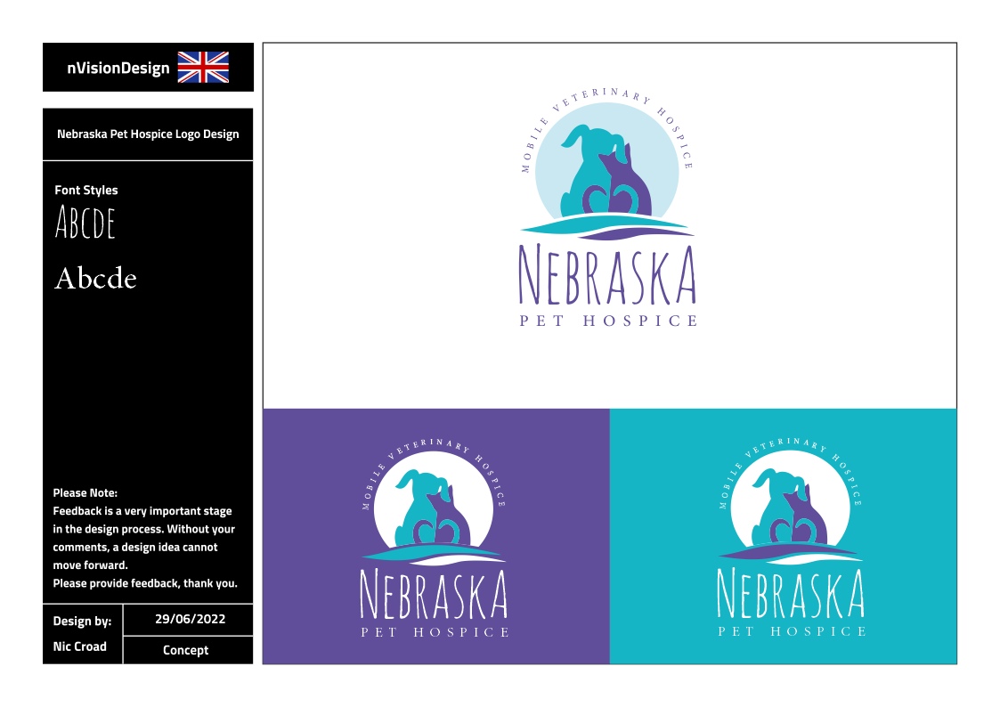 Logo Design by nvisiondesign.co.uk for Nebraska Pet Hospice | Design #28802128