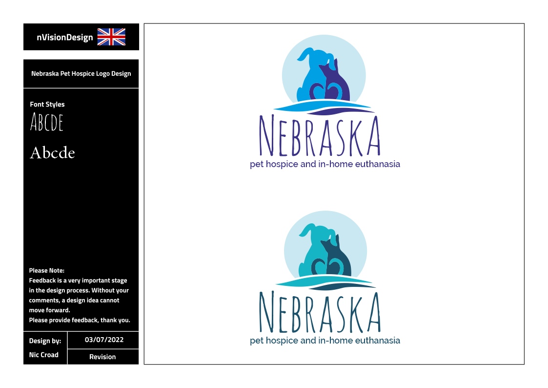 Logo Design by nvisiondesign.co.uk for Nebraska Pet Hospice | Design #28821327