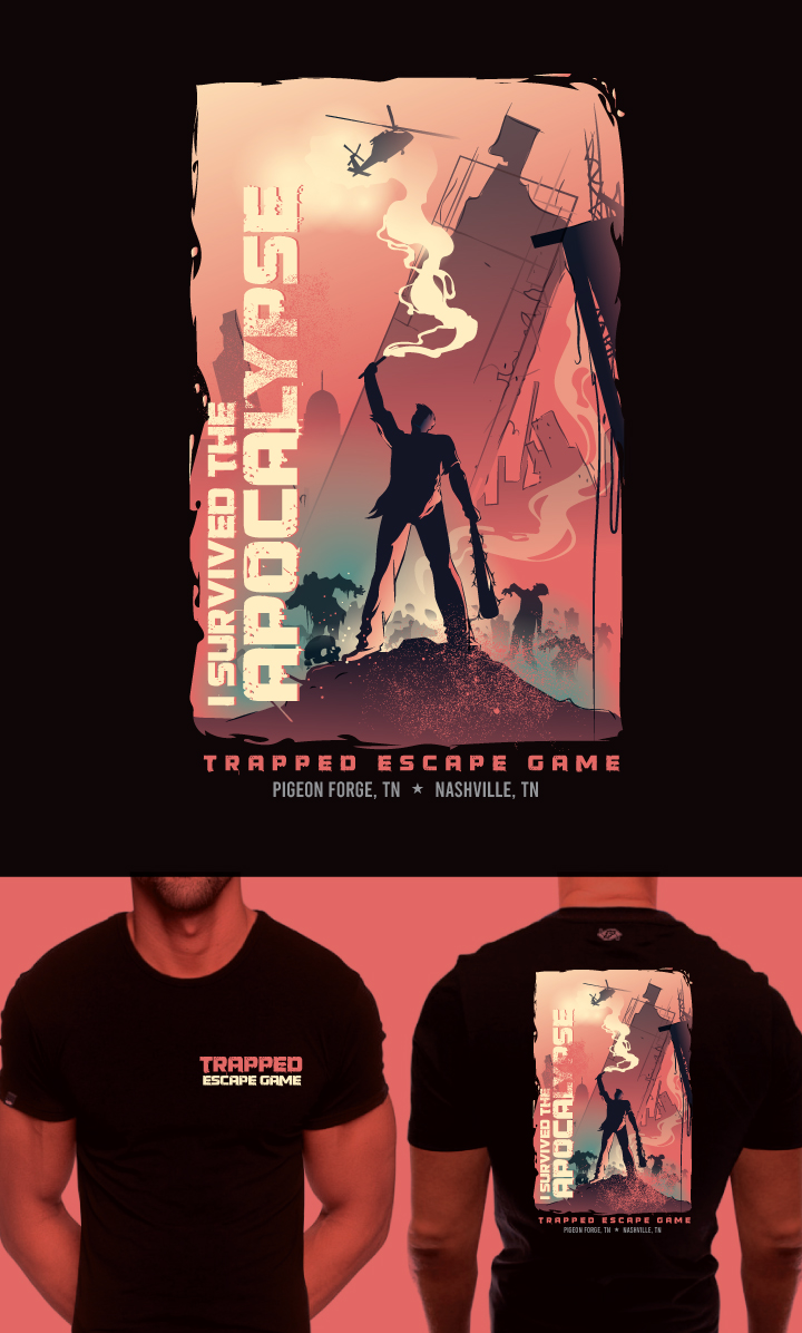 T-shirt Design by ally designs for Trapped Escape Game | Design #28809619