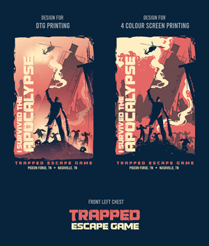 Diseño de Camiseta por ally designs para Trapped Escape Game | Diseño: #28814264