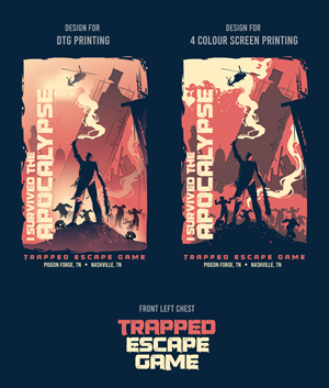 Diseño de Camiseta por ally designs para Trapped Escape Game | Diseño #28814940