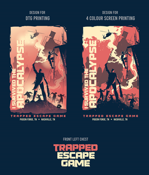 Diseño de Camiseta por ally designs para Trapped Escape Game | Diseño: #28841212