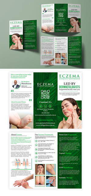 Dermatology Flyers - 3 x A4 folded to DL flyers | Flyer Design by ZeneFashions