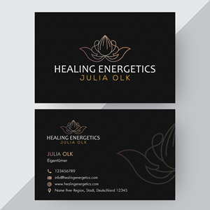 Visitenkarte erstellen für Reiki Praxis | Business Card Design by Sarah Haroon