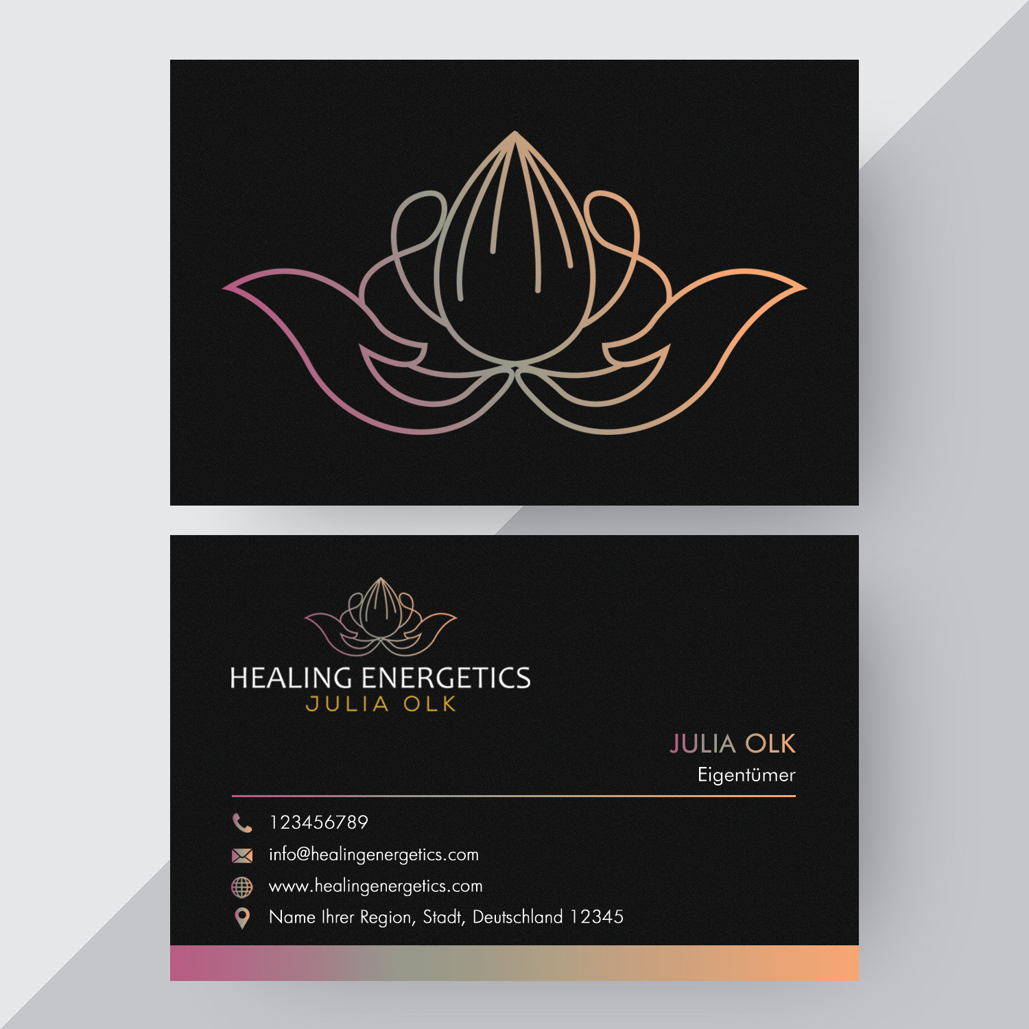 Business Card Design by Sarah Haroon for this project | Design #28812195