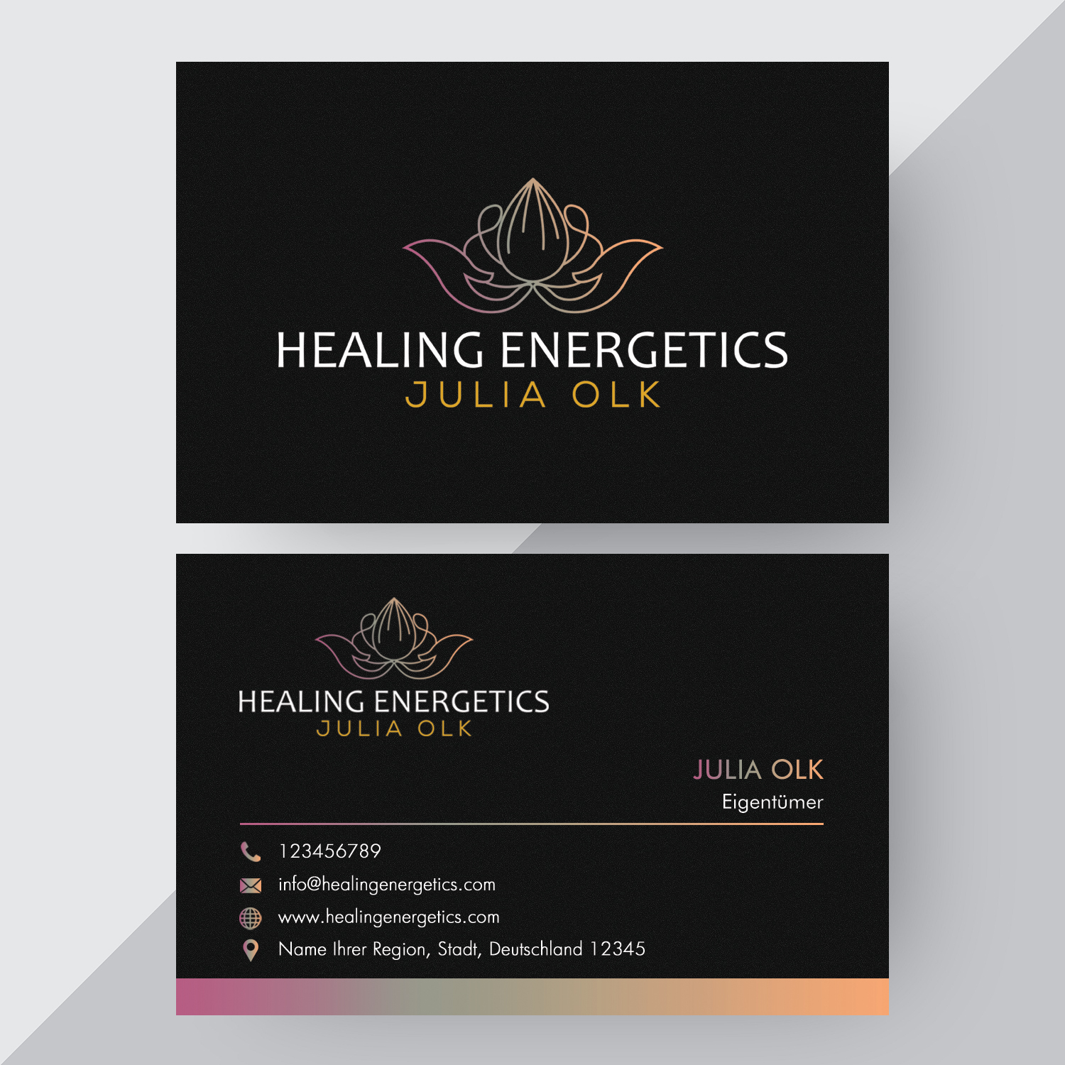 Business Card Design by Sarah Haroon for this project | Design #28812199