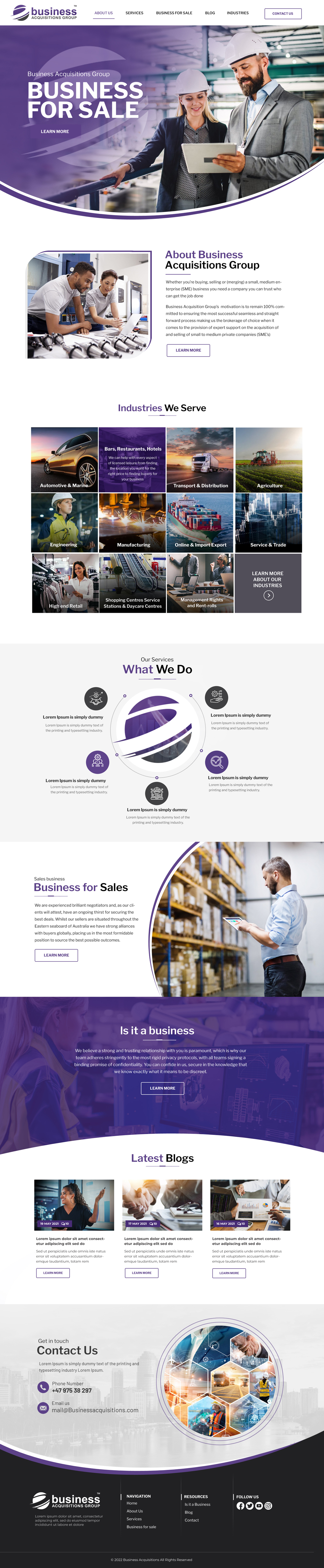 Web-Design von Blue Sparrow für Business Acquisitions Group | Design #28854616
