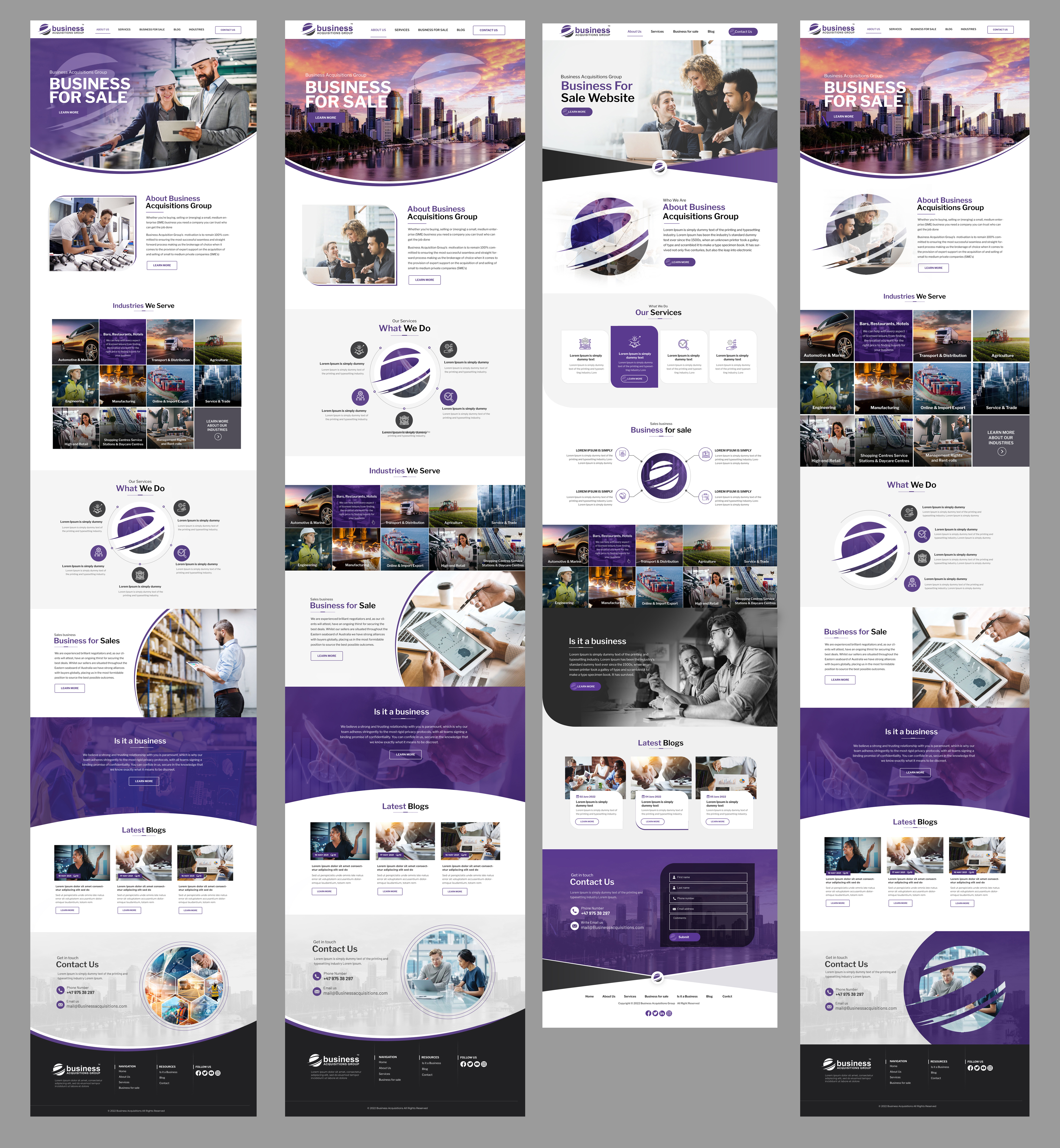 Web Design by Blue Sparrow for Business Acquisitions Group | Design #28900675