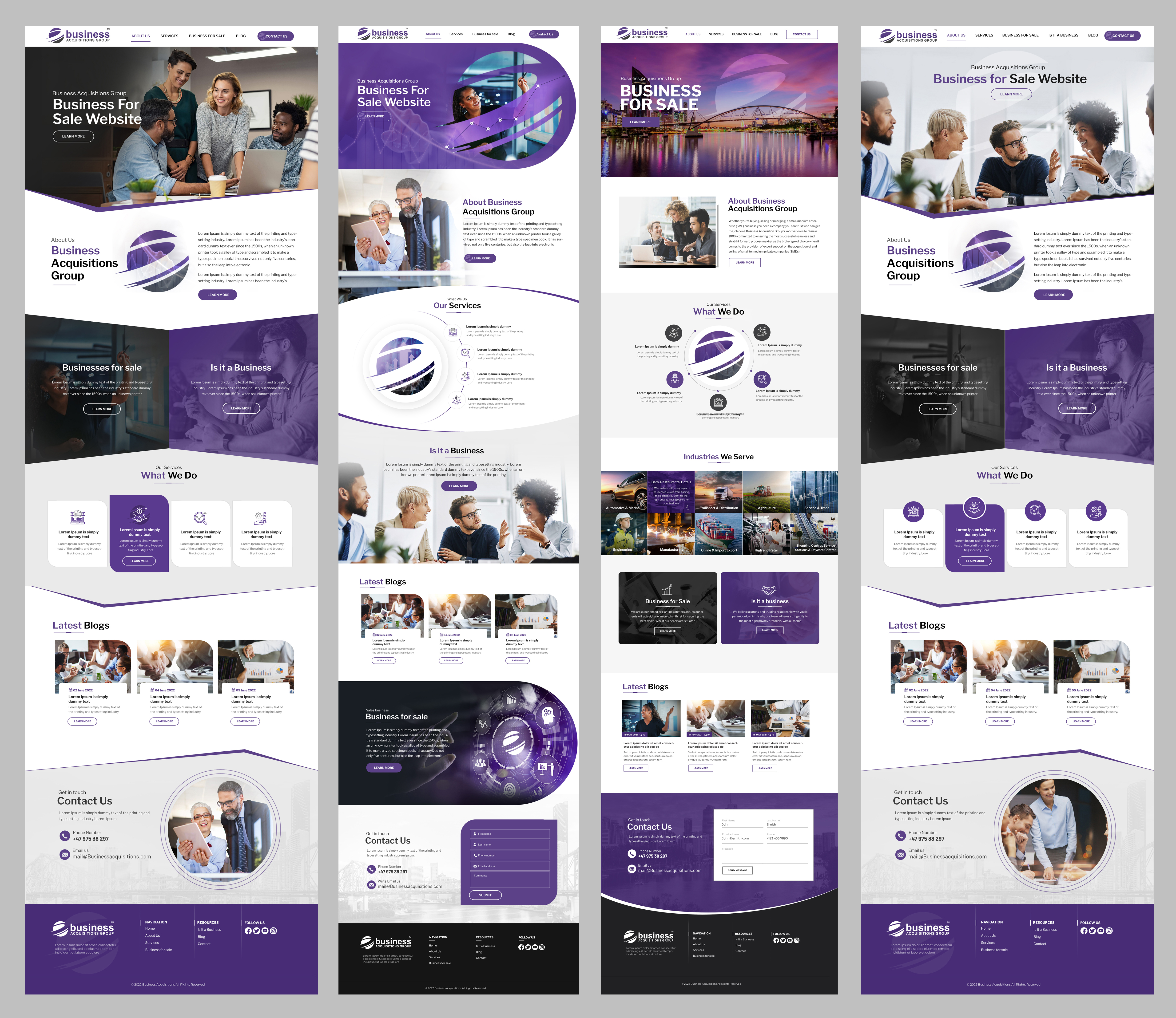 Web Design by Blue Sparrow for Business Acquisitions Group | Design #28900676