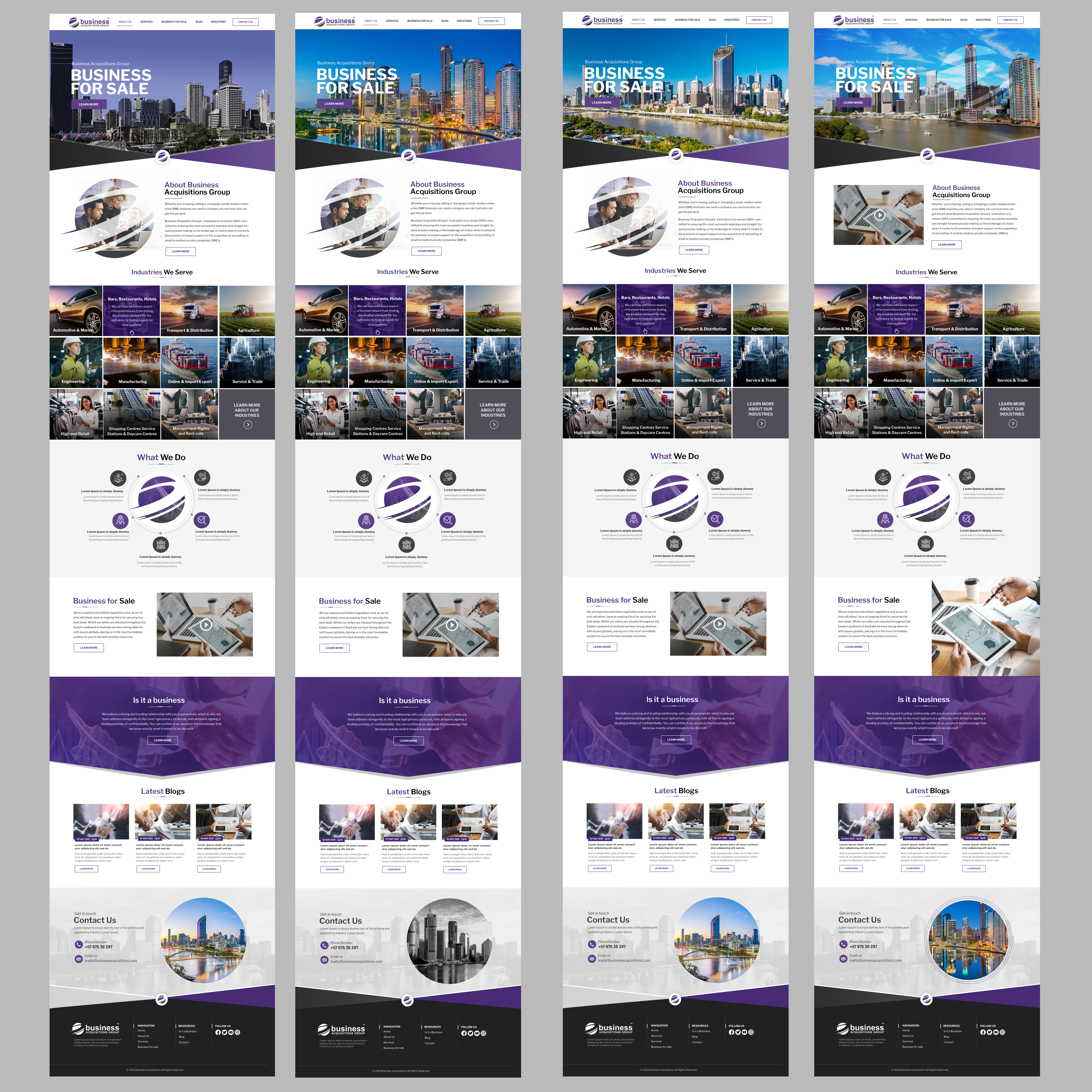 Web Design by Blue Sparrow for Business Acquisitions Group | Design #28905100