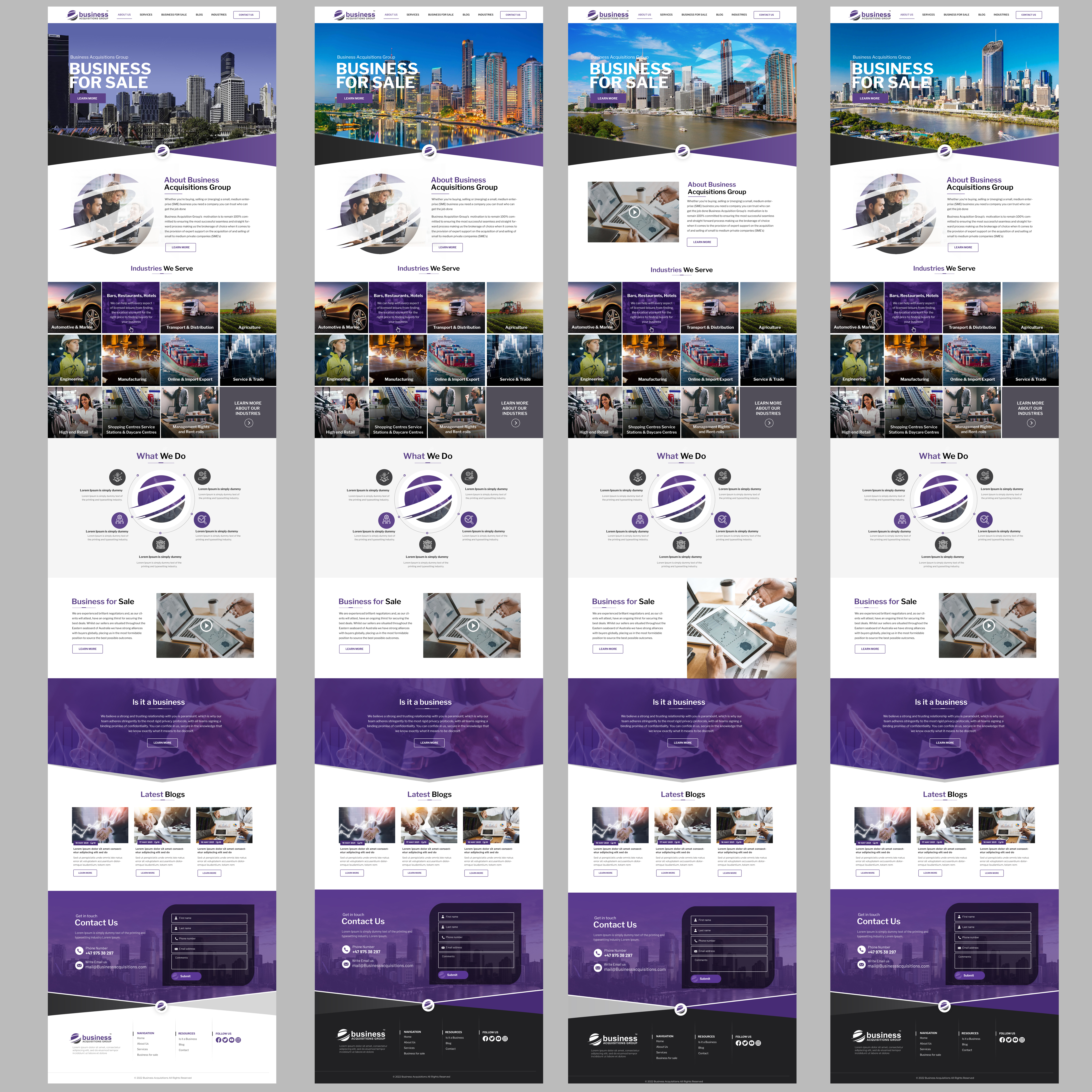 Web-Design von Blue Sparrow für Business Acquisitions Group | Design #28905275