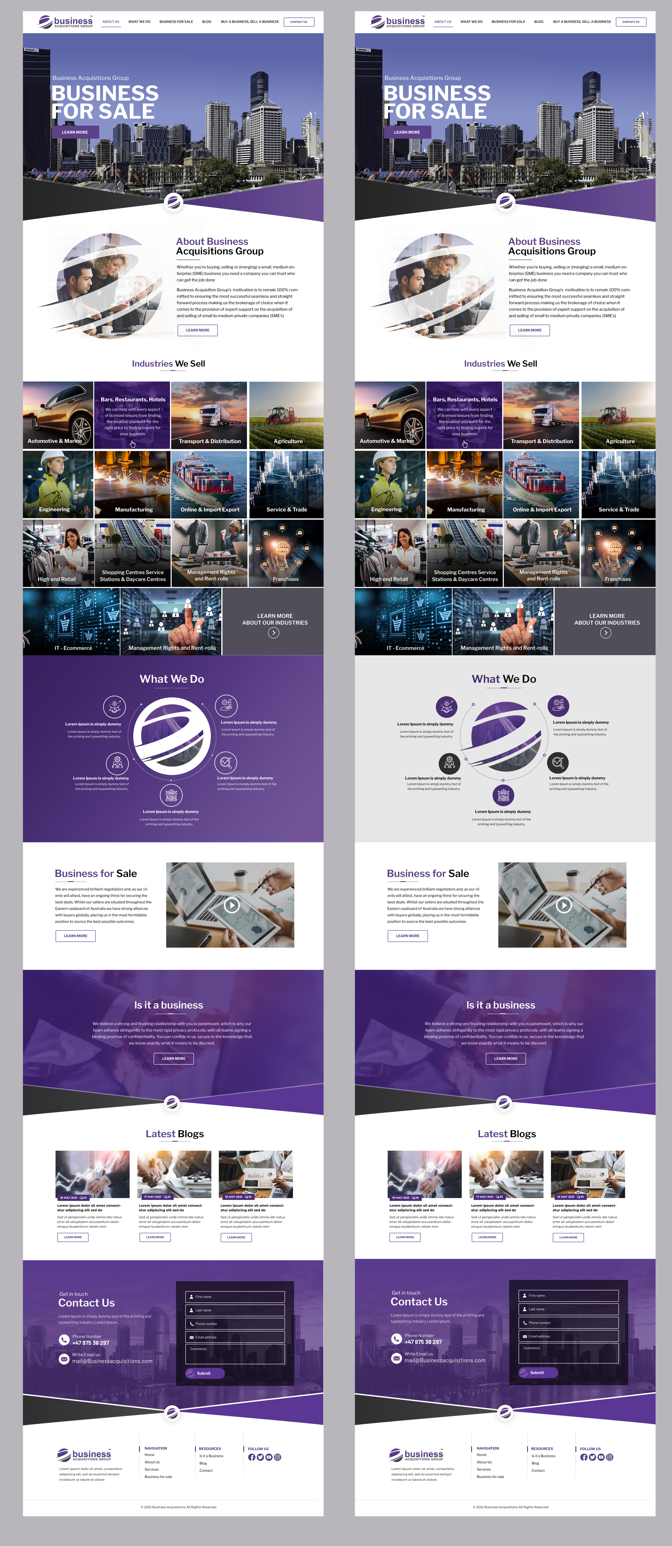 Web Design by Blue Sparrow for Business Acquisitions Group | Design #28906132