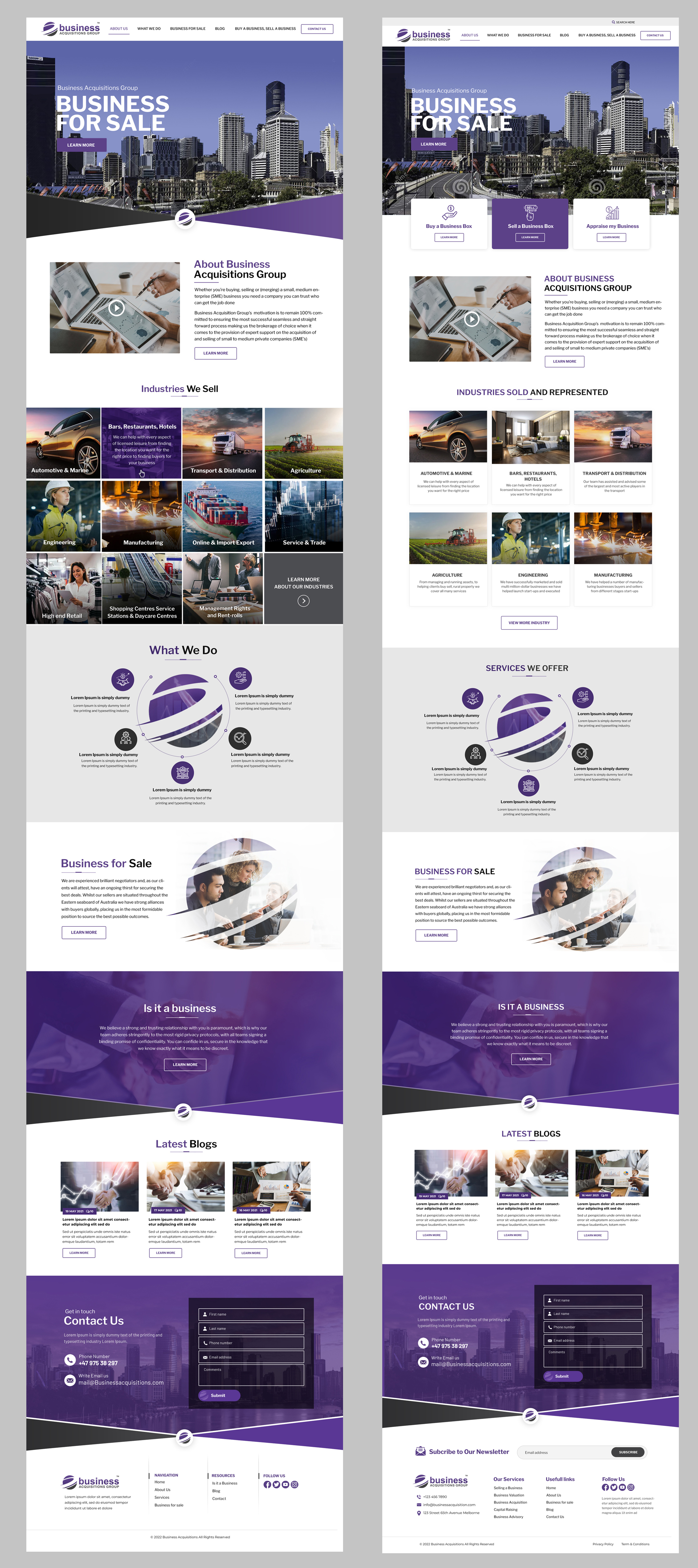 Web-Design von Blue Sparrow für Business Acquisitions Group | Design #28958649