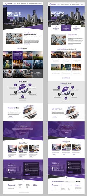 Web Design par Blue Sparrow pour Business Acquisitions Group | Design : #28958649