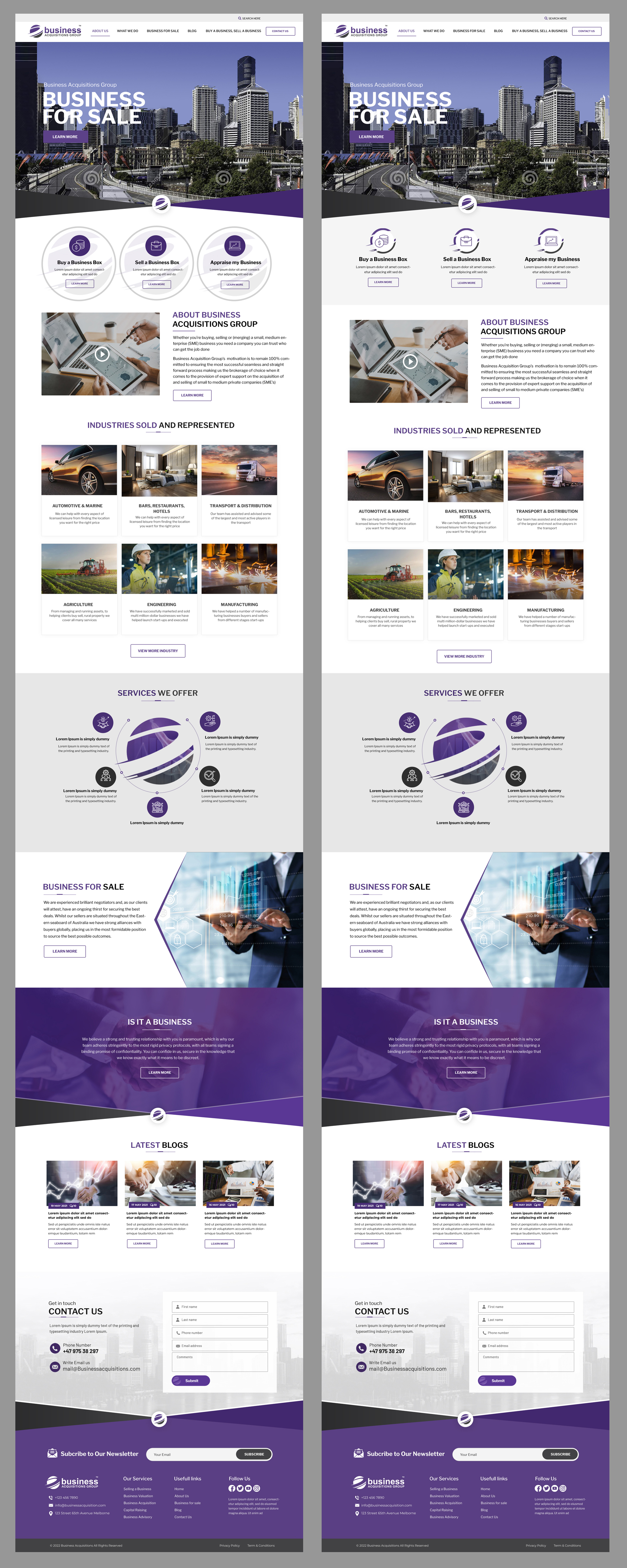 Web-Design von Blue Sparrow für Business Acquisitions Group | Design #29009601