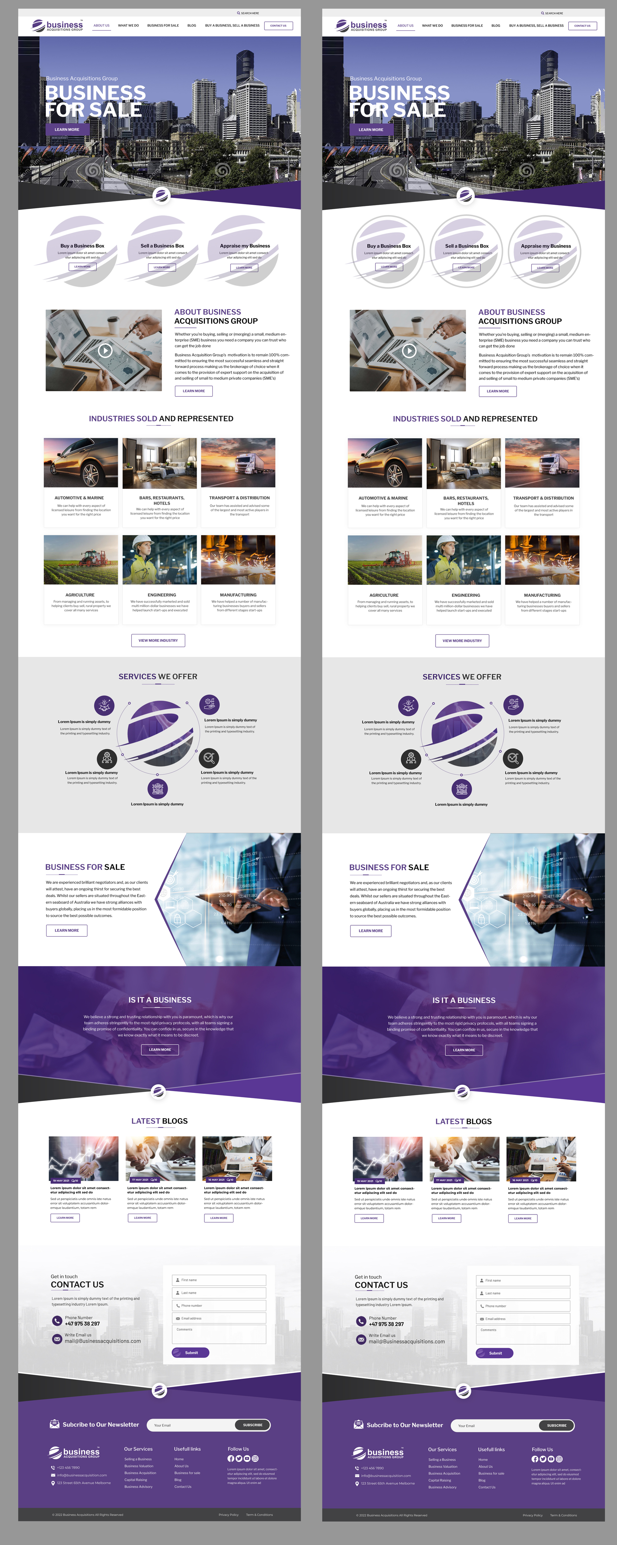 Web Design by Blue Sparrow for Business Acquisitions Group | Design #29011226