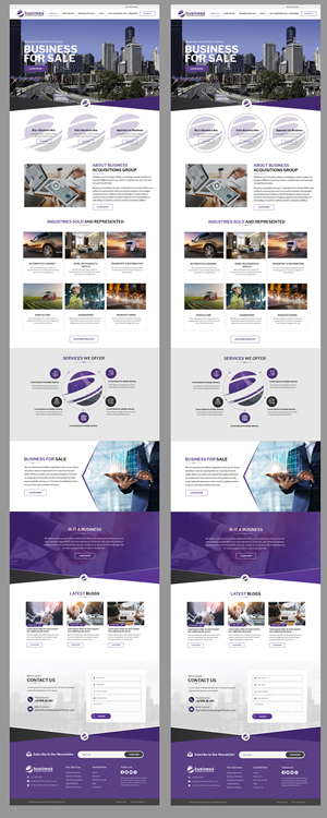 Web Design par Blue Sparrow pour Business Acquisitions Group | Design : #29011226