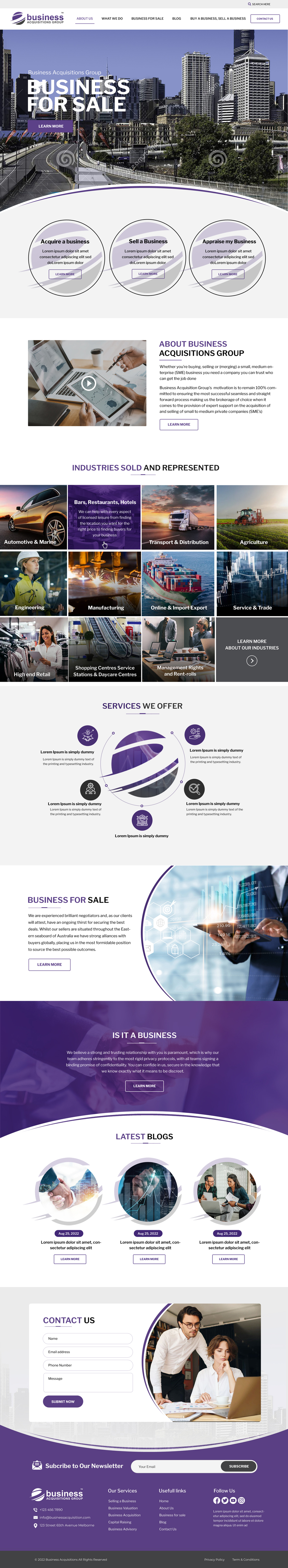 Diseño Web por Blue Sparrow para Business Acquisitions Group | Diseño #29211555