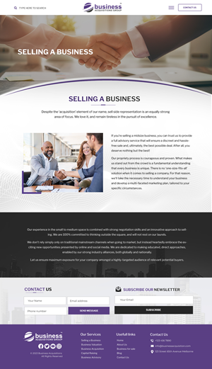 Web Design by Blue Sparrow for Business Acquisitions Group | Design: #29775674