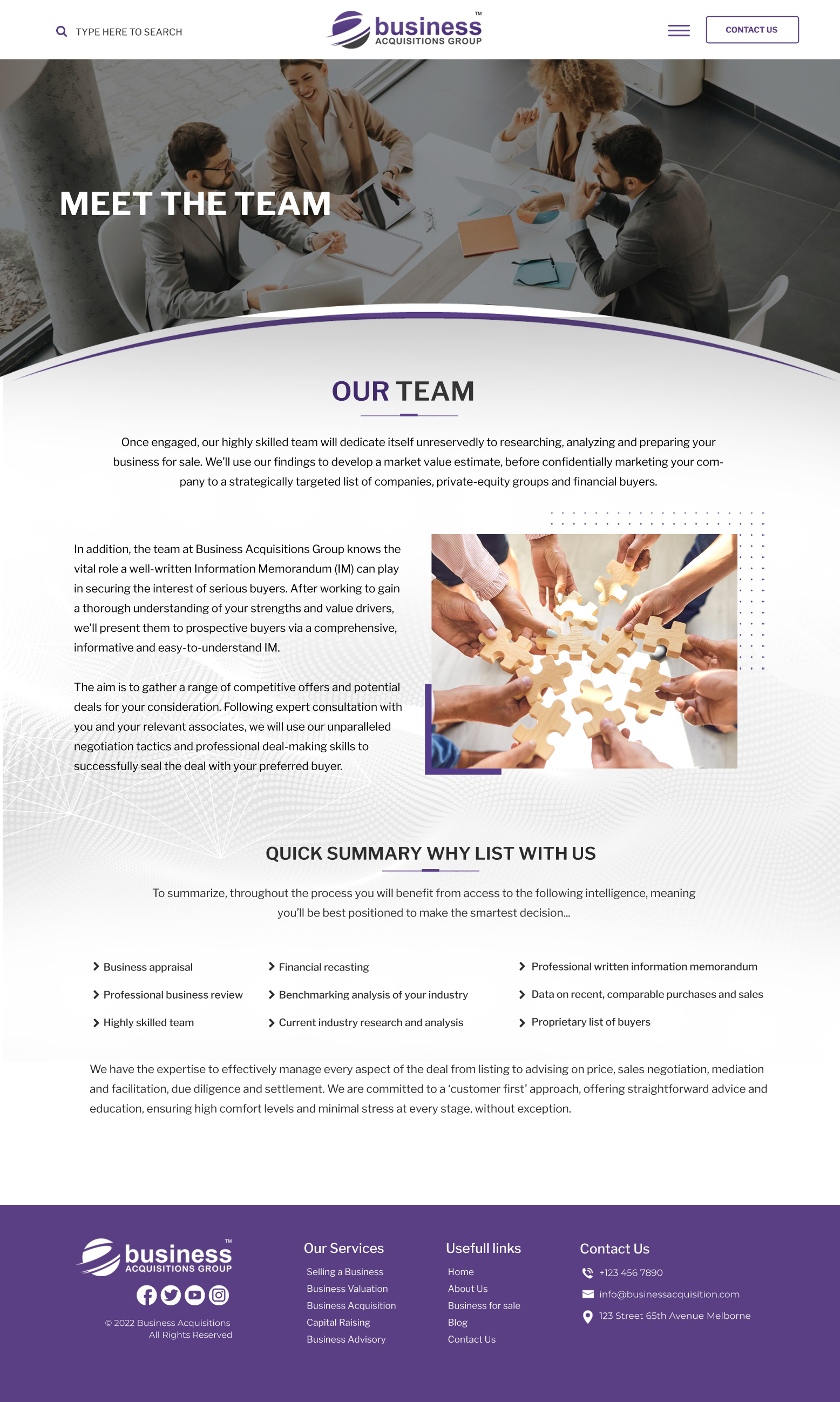 Diseño Web por Blue Sparrow para Business Acquisitions Group | Diseño #30055661