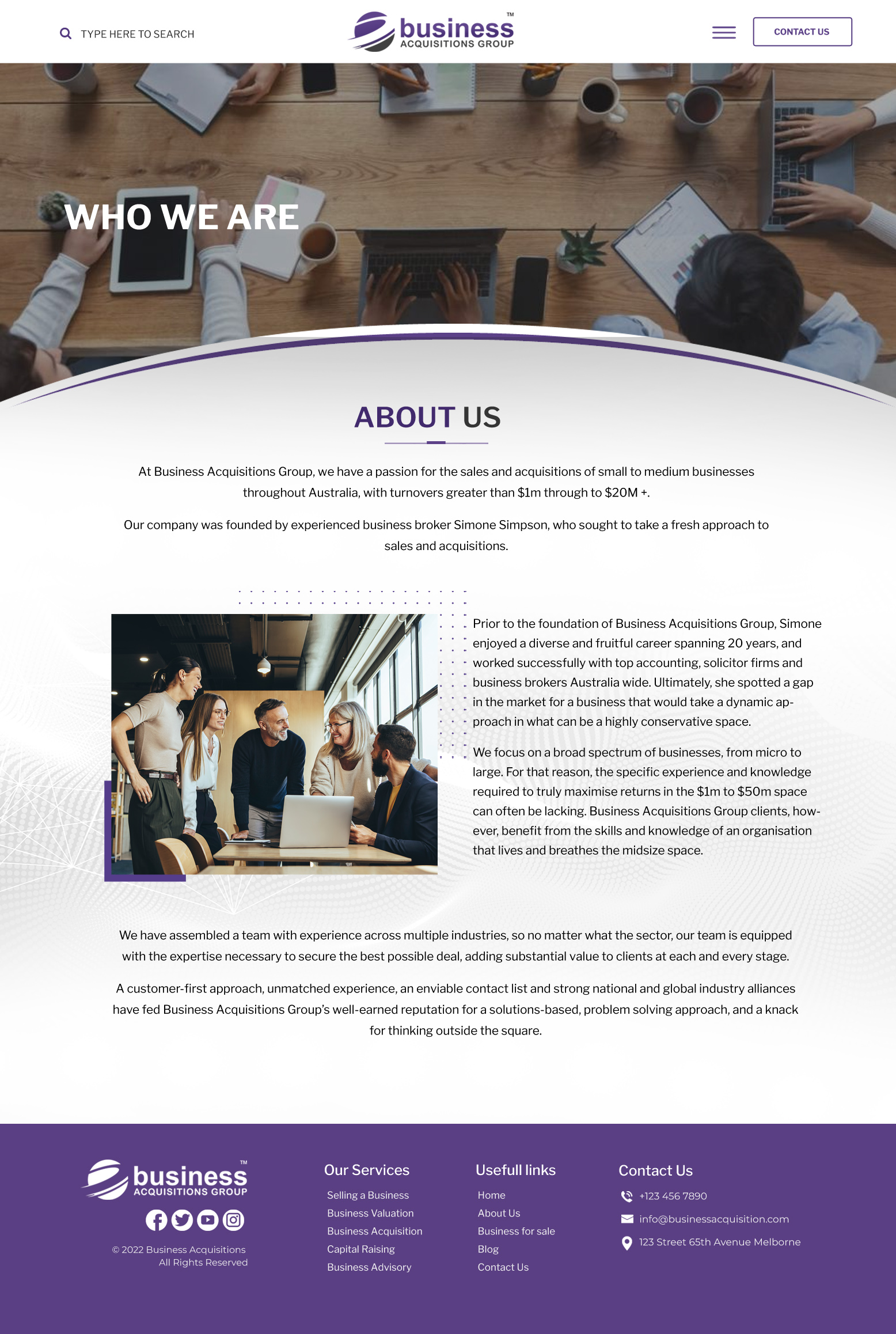Diseño Web por Blue Sparrow para Business Acquisitions Group | Diseño #30055717