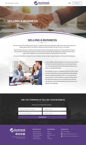 Web Design par Blue Sparrow pour Business Acquisitions Group | Design : #30055718