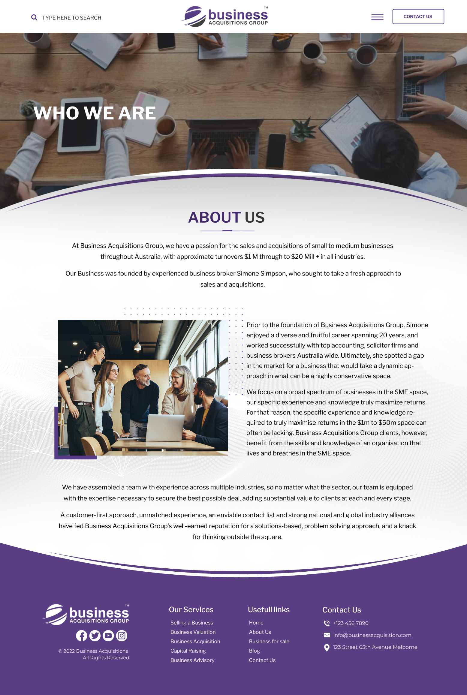 Diseño Web por Blue Sparrow para Business Acquisitions Group | Diseño #30065203