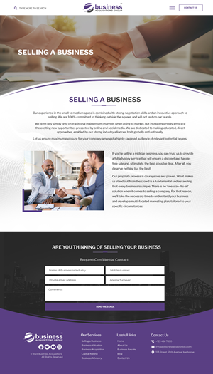 Web Design par Blue Sparrow pour Business Acquisitions Group | Design : #30065204