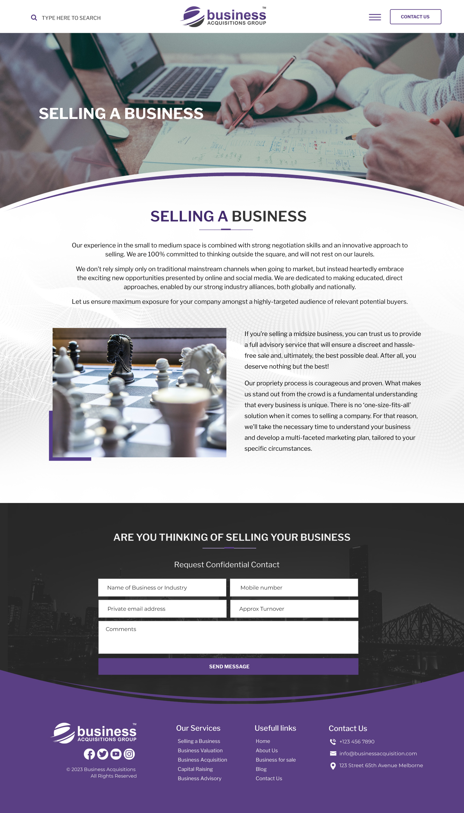 Diseño Web por Blue Sparrow para Business Acquisitions Group | Diseño #30135153