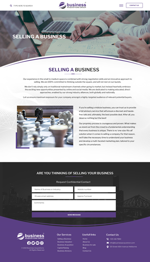 Web Design par Blue Sparrow pour Business Acquisitions Group | Design : #30135153