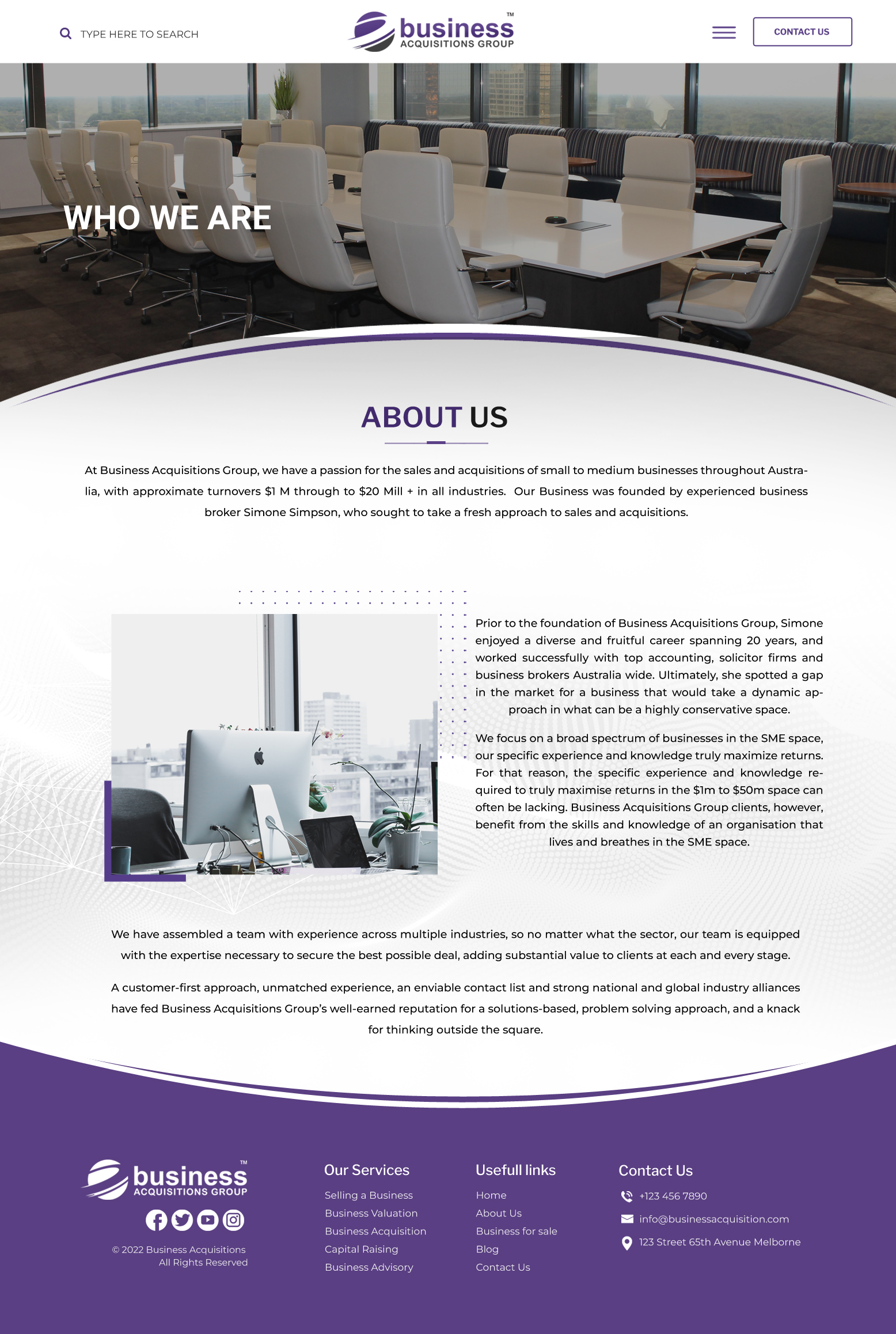 Web Design by Blue Sparrow for Business Acquisitions Group | Design #30147725