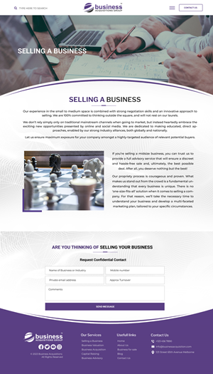 Web Design by Blue Sparrow for Business Acquisitions Group | Design: #30147726