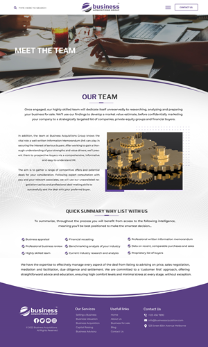 Web Design by Blue Sparrow for Business Acquisitions Group | Design: #30156124