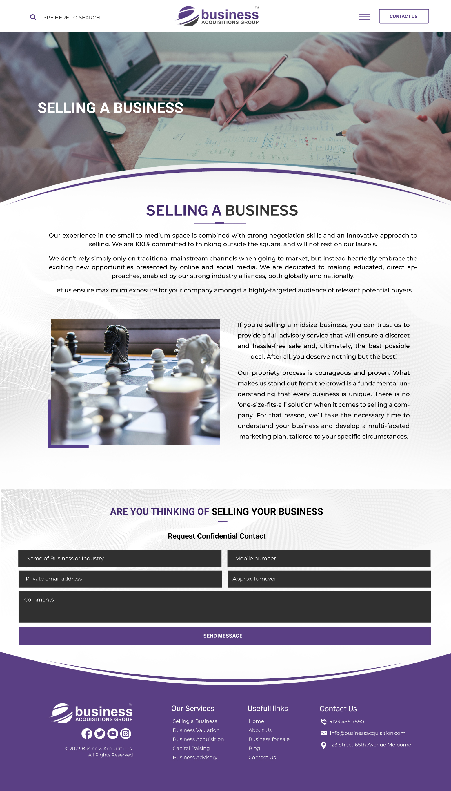 Web Design by Blue Sparrow for Business Acquisitions Group | Design #30156125